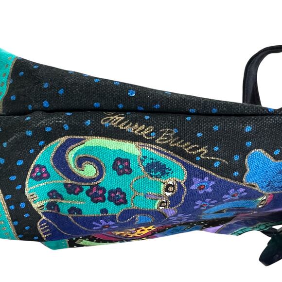 Laurel Burch Dogs Mini Tote Shopper Bag Purse - Picture 4 of 10